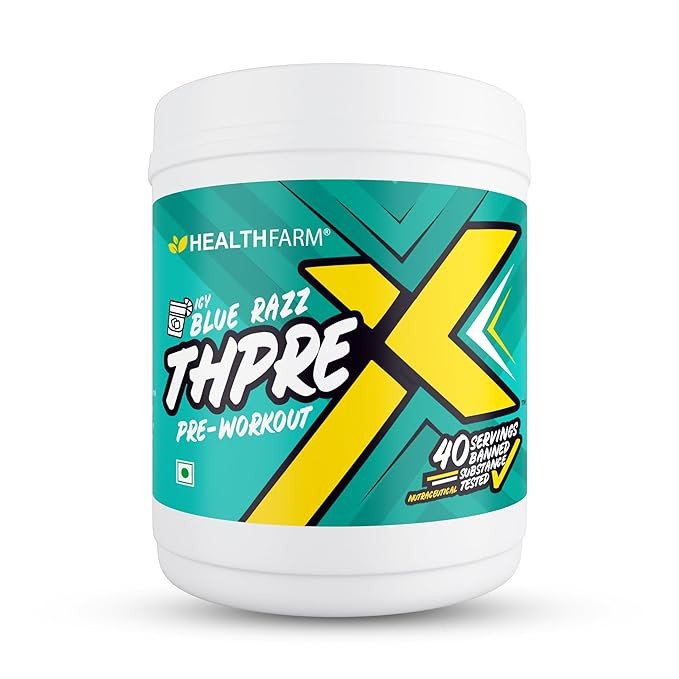 Healthfarm Thpre X Pre Workout Powder| Sports Nutrition Supplement for Men & Women - For Working Out, Hydration, Mental Focus & Energy - 40 Servings