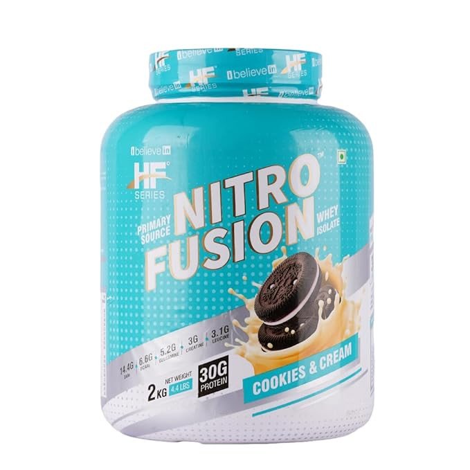 HF Series Nitro Fusion Whey Isolate Protein With Creatine, EAA and Glutamine|30g Protein |