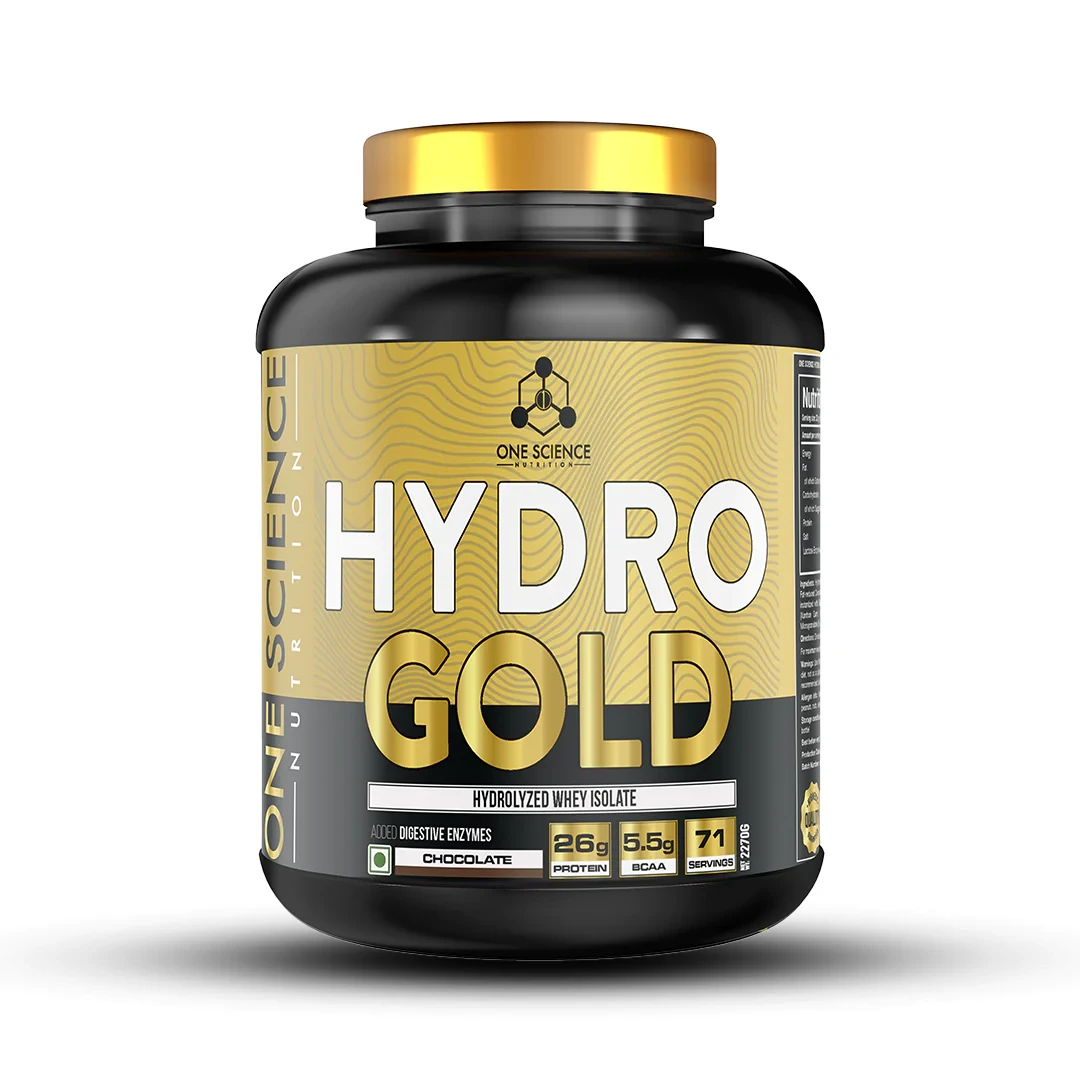 One Science Nutrition (ONS) HYDRO GOLD Protein Powder- 5lbs | Hydrolyzed Whey for easy digestion | highly-refined and low-calorie protein | 26g Isolate Protein 5.5g BCAA - Chocolate