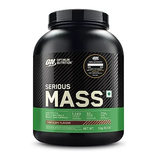 OPTIMUM NUTRITION (ON) Serious Mass High Protein High Calorie Weight Gainer Powder - with Vitamins and Minerals, Vegetarian