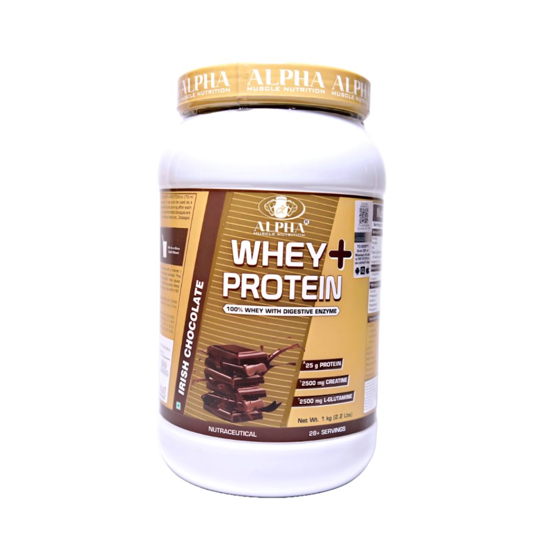 Alpha Whey Protein Plus  | 25g Protein | Sugar Free | 3g Creatine