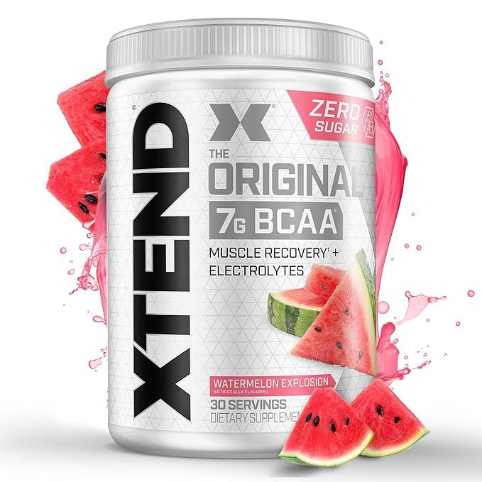 Scivation Xtend BCAAs Powder for Adults (Pre-Workout, 7g BCAAs, 0g Carbs,Sugar & Calories, 3.5 Leucine, 2.5g L-Glutamine, 1g Citrulline Malate) - 402gm, 30 Servings