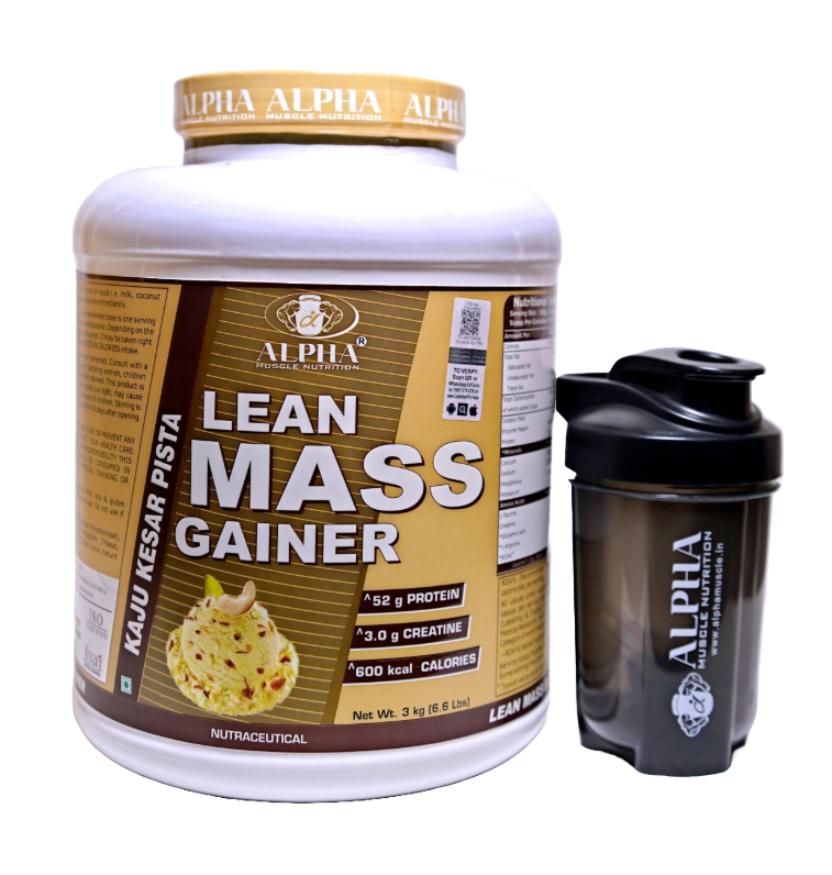 Alpha Muscle Lean Mass Gainer | High Protein | 52g Protein | 3g Creatine | 600Kcal